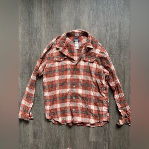 Patagonia Red and Green Plaid Casual Shirt
